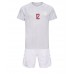 Cheap Denmark Kasper Dolberg #12 Away Football Kit Children World Cup 2022 Short Sleeve (+ pants)